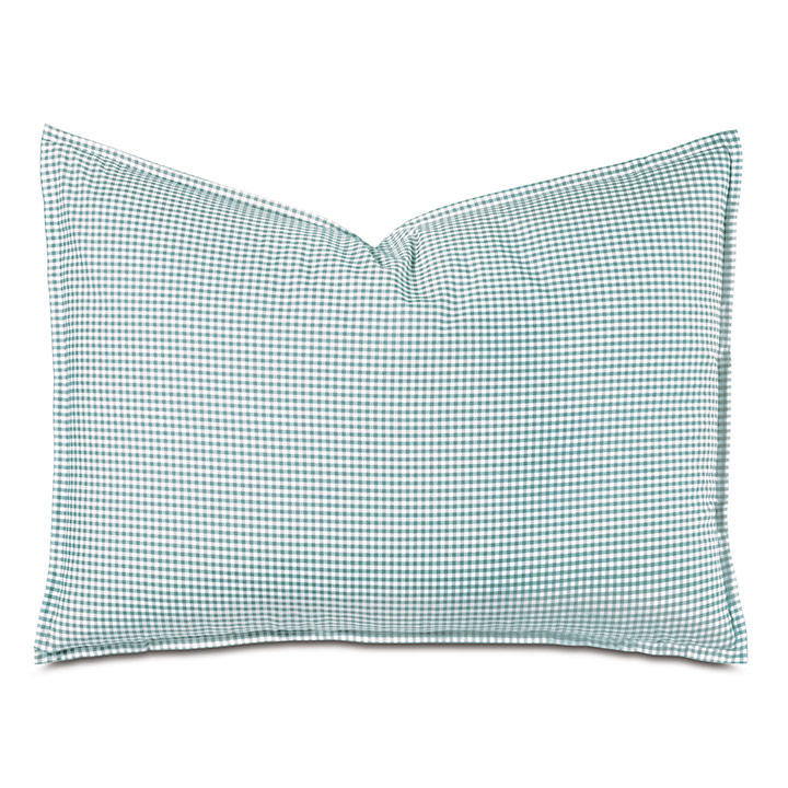 MALAYA GINGHAM STANDARD SHAM IN SEA