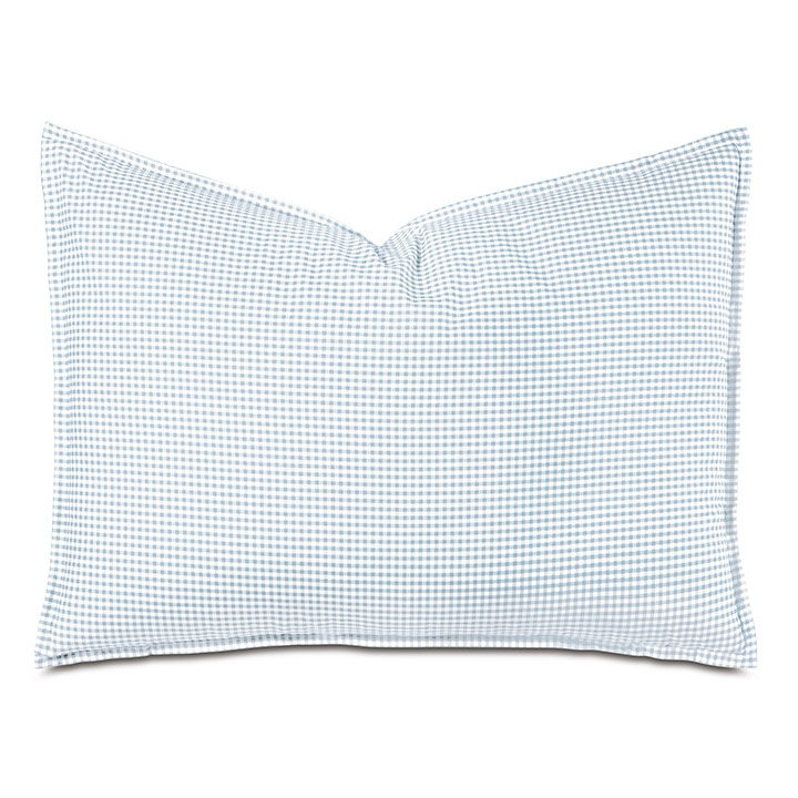 MALAYA GINGHAM STANDARD SHAM IN SKY