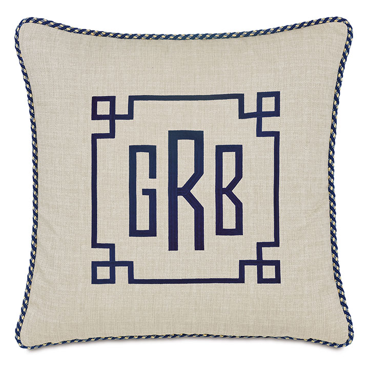 ALISTAIR MONOGRAM DECORATIVE PILLOW