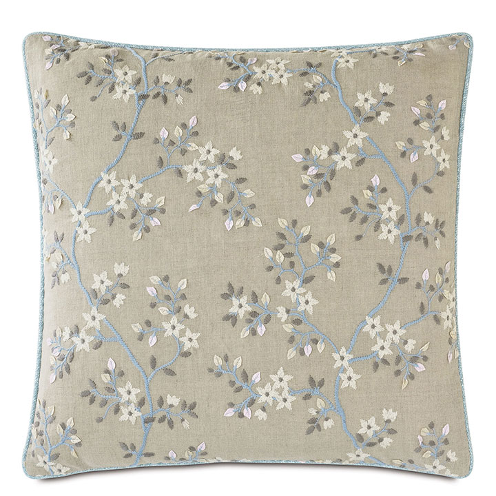 Amberlynn Embroidered Decorative Pillow