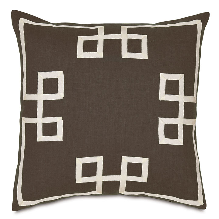 Resort Clay Fret Accent Pillow