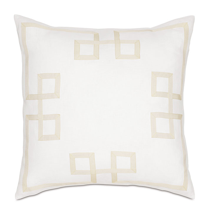 Resort Shell Fret Accent Pillow