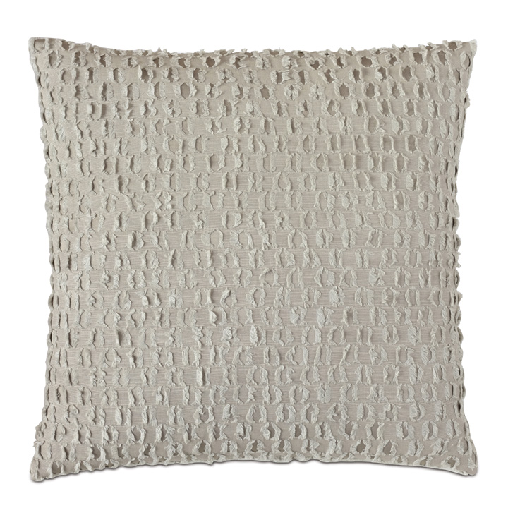 Evangeline Textured Accent Pillow In Taupe