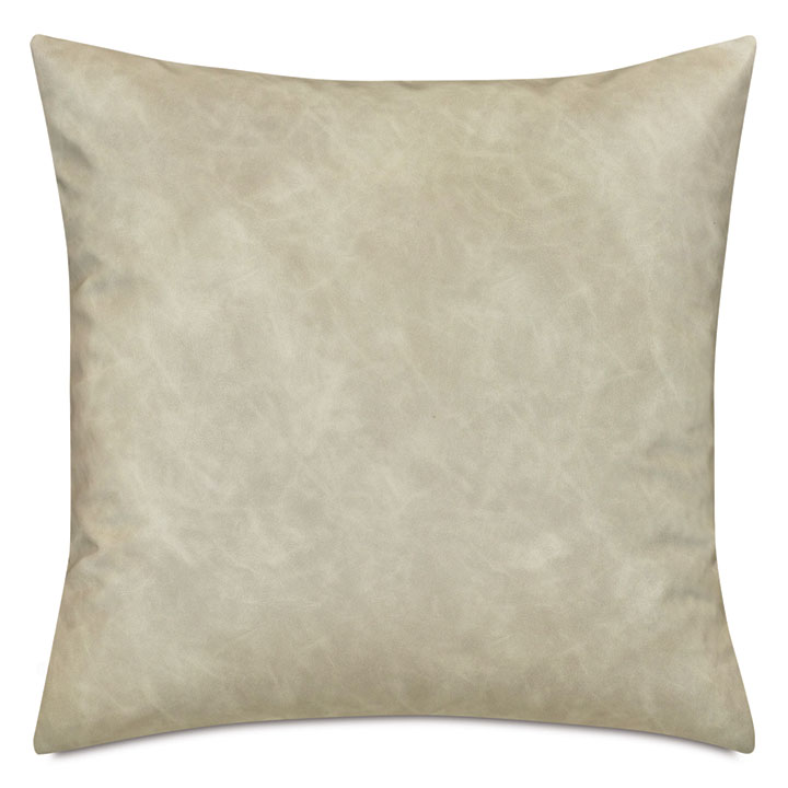 EVELINA FAUX LEATHER DECORATIVE PILLOW