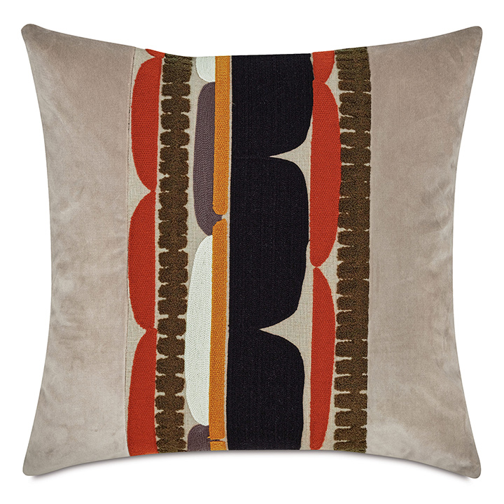 SOL PIECED DECORATIVE PILLOW