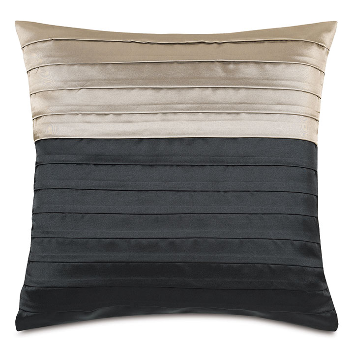 Arwen Pleated Decorative Pillow in Black