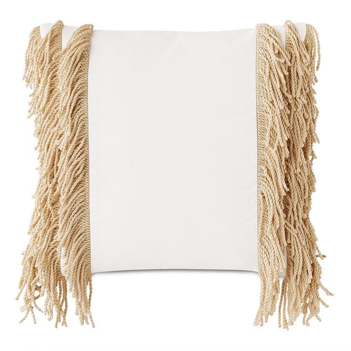 Palermo Fringe Decorative Pillow in Cloud