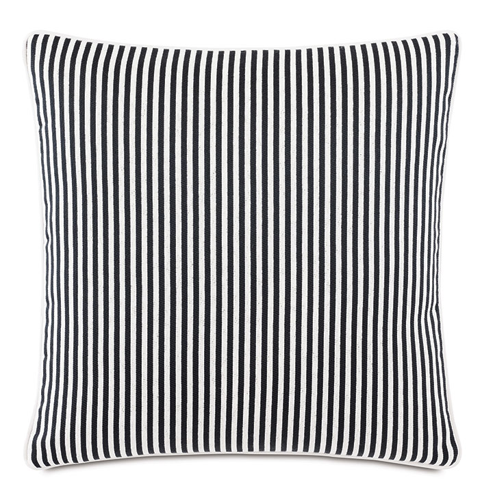 Villa Reversible Decorative Pillow in Black