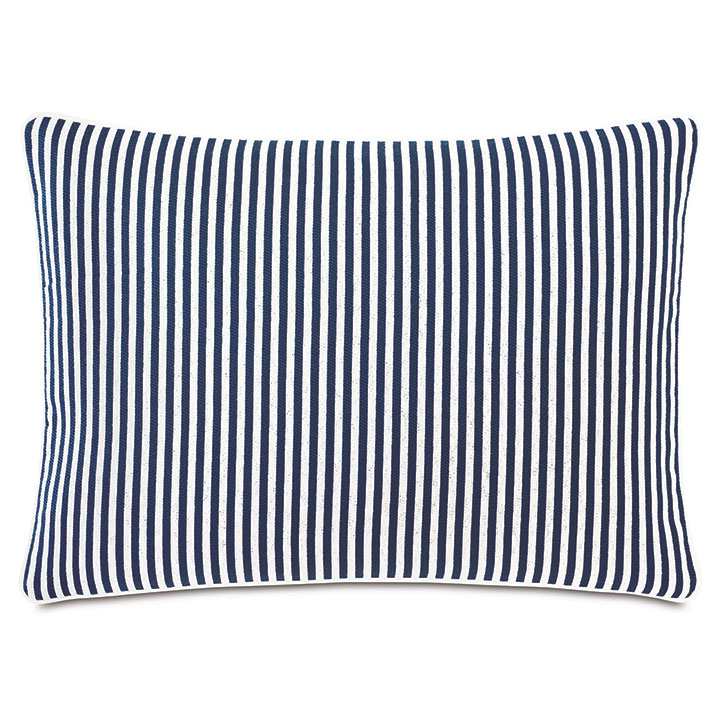 Villa Reversible Decorative Pillow in Navy