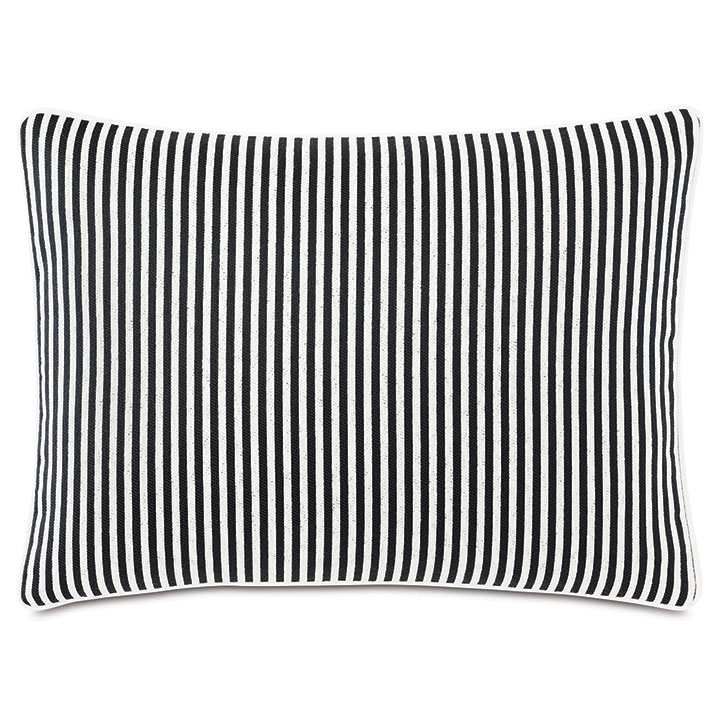 Villa Reversible Decorative Pillow in Black