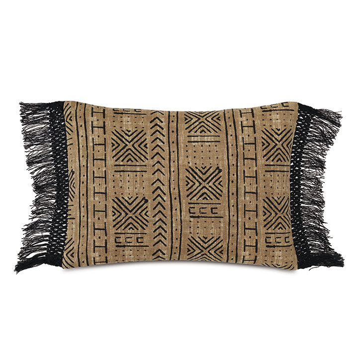 Seydou Fringe Decorative Pillow in Natural