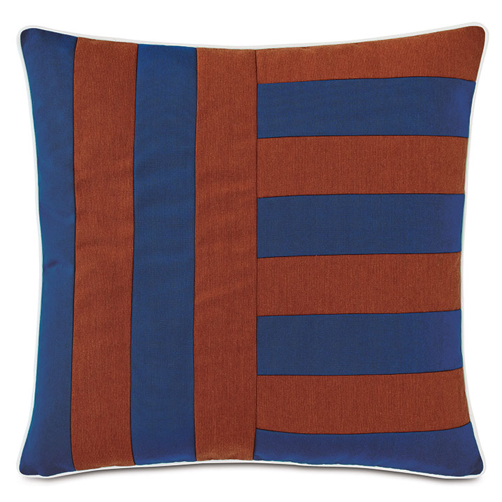 Plage Striped Decorative Pillow in Admiral