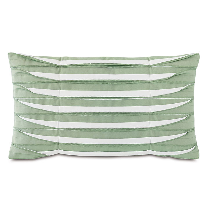 Plisse Pleated Decorative PIllow in Celadon