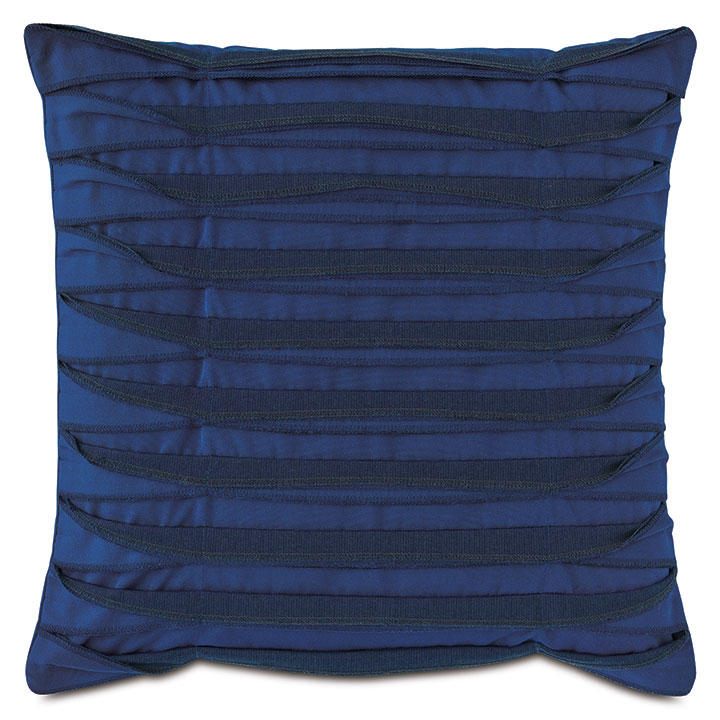 Plisse Pleated Decorative PIllow in Admiral