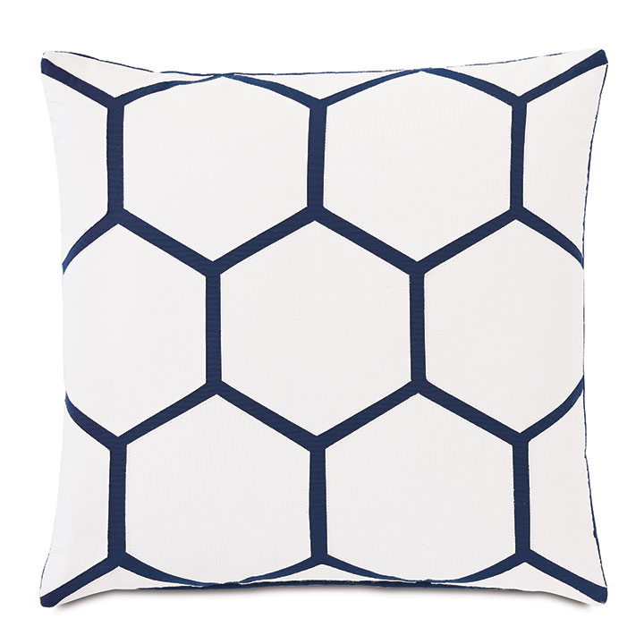 Tamaya Hexagon Decorative Pillow in Indigo