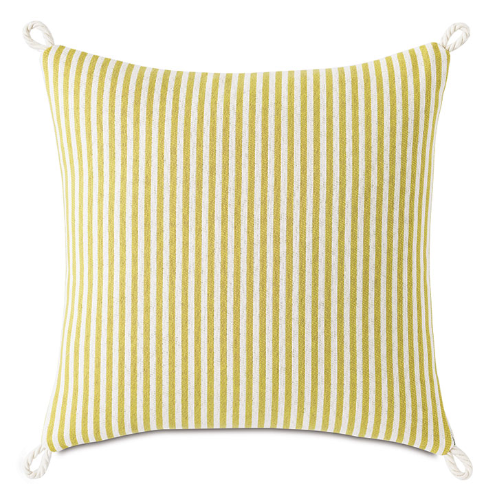 Villa Cord Knot Decorative Pillow in Lemon