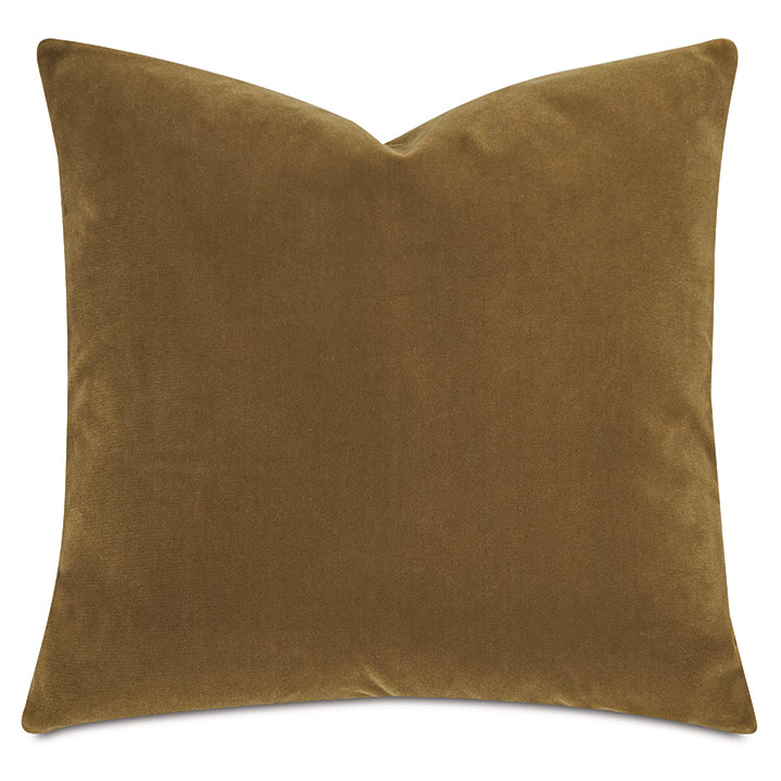 Capra Faux Mohair Decorative Pillow in Amber