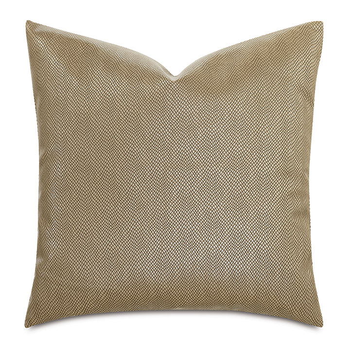 Janus Reptilian Decorative Pillow in Gold