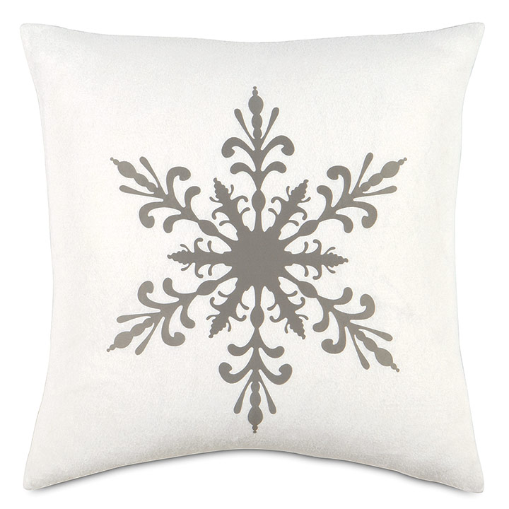 Snowflake Lasercut Decorative Pillow