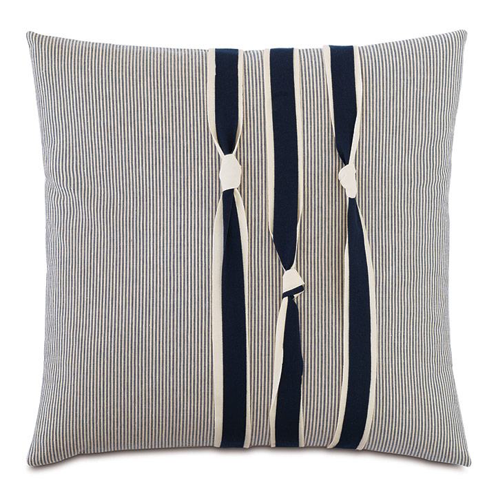 Harbor Knots Decorative Pillow in Navy