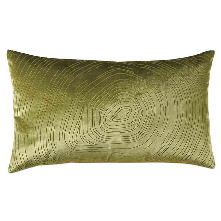 Geode Lasercut Decorative Pillow in Chartreuse