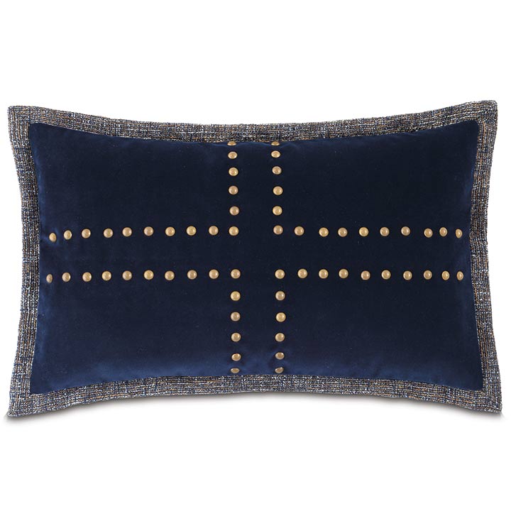 Plush Navy With Nailheads