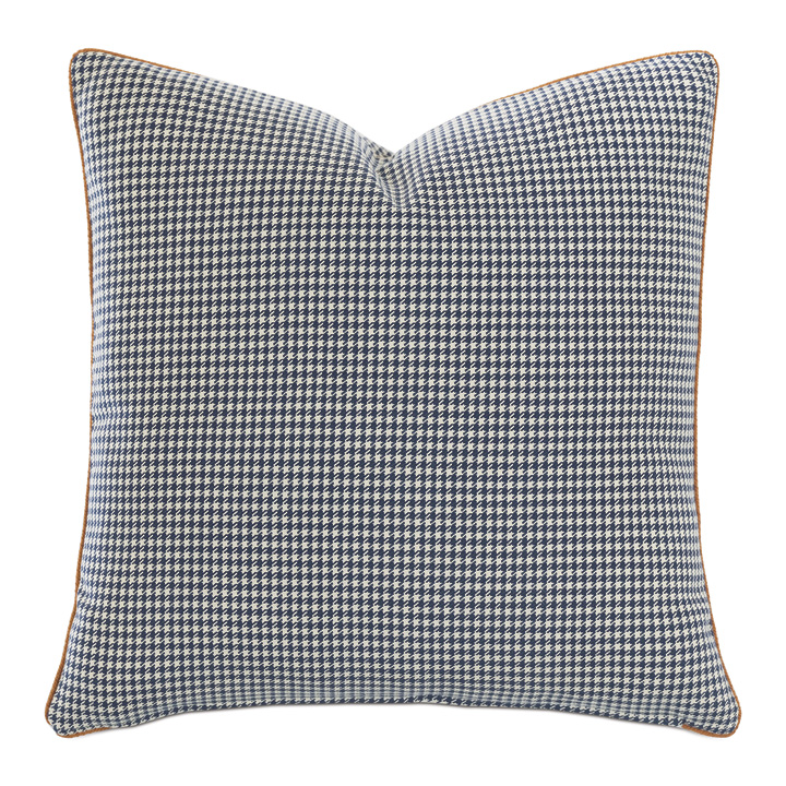 Ladue Houndstooth Accent Pillow In Indigo