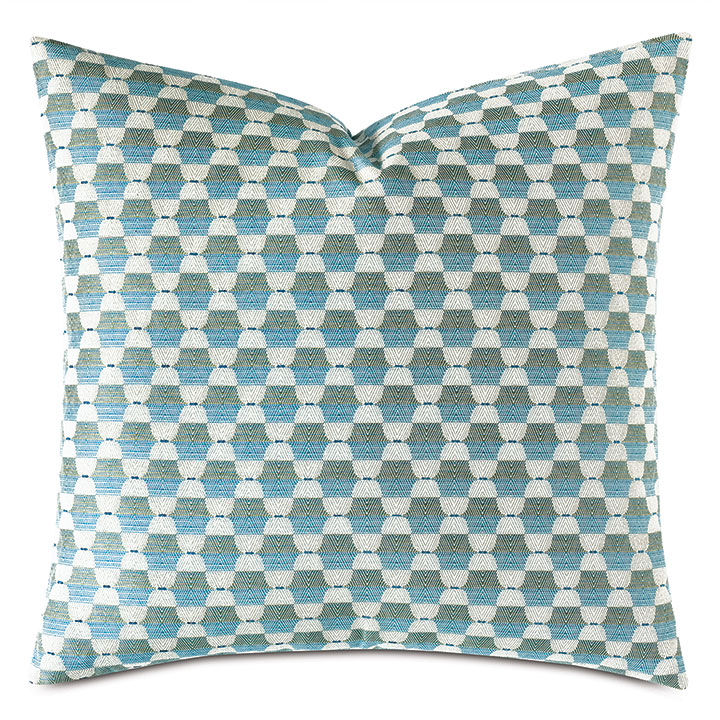 Twin Palms Geometric Decorative Pillow