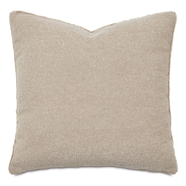 Lobos Boucle Decorative Pillow in Camel