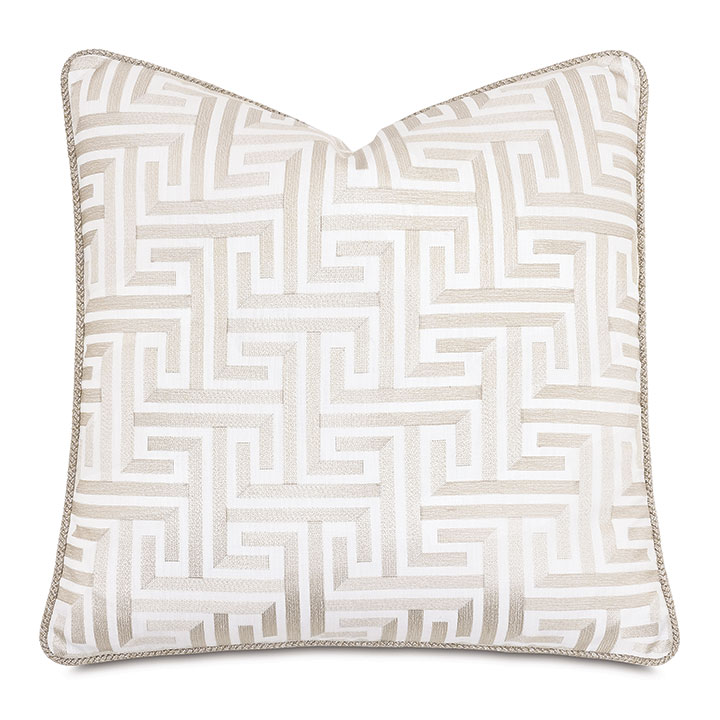 SUSSEX GREEK KEY DECORATIVE PILLOW