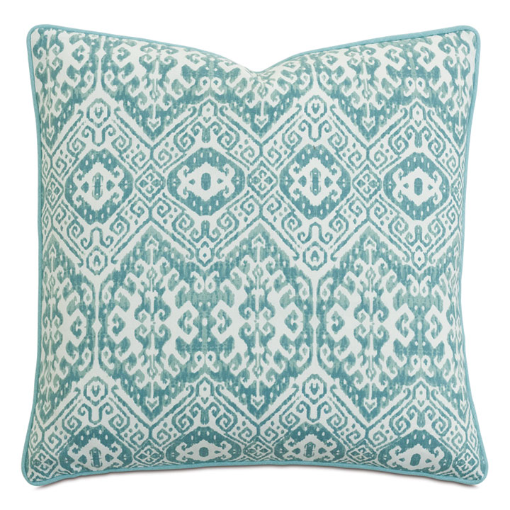 VILLA BLANCA IKAT DECORATIVE PILLOW