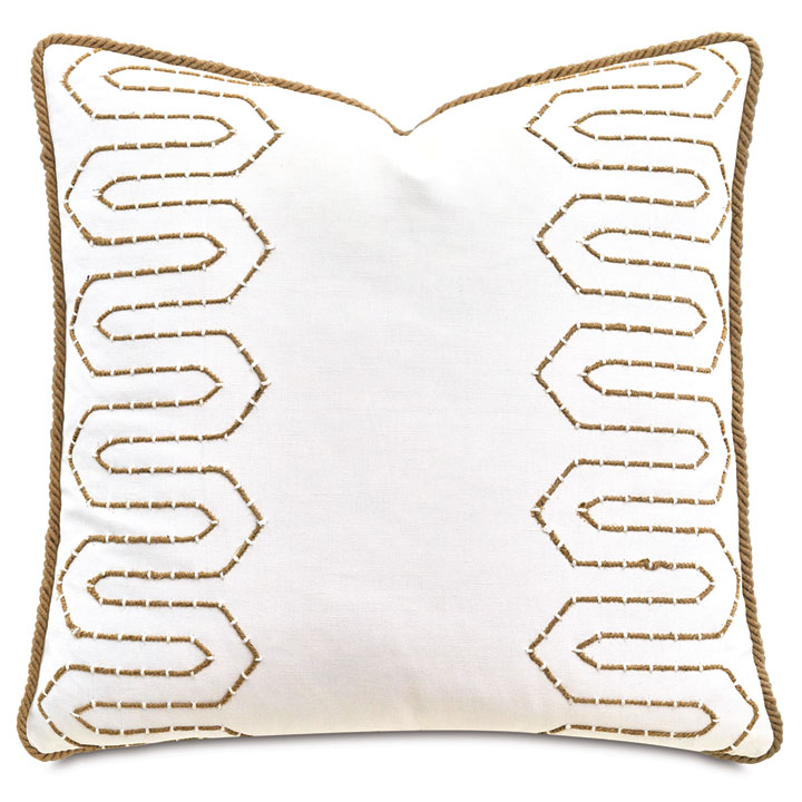 OJAI HAND EMBROIDERED DECORATIVE PILLOW