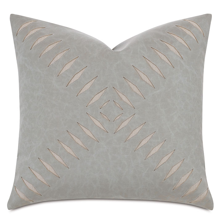 Park City Faux Leather Decorative Pillow