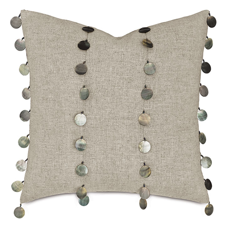 ST. LUCIA CAPIZ SHELL DECORATIVE PILLOW