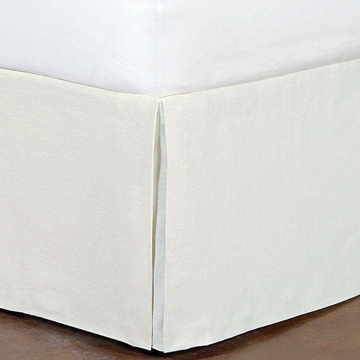 Breeze Linen Bed Skirt In Shell