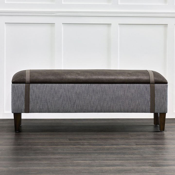 RIVER FAUX LEATHER BENCH
