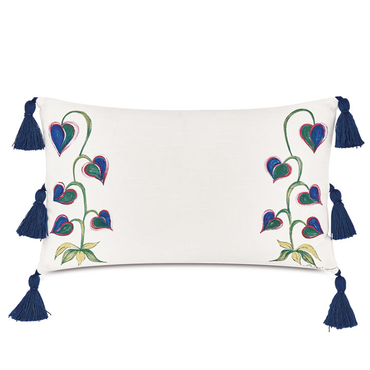 BOCA RATON FLORIATED DECORATIVE PILLOW