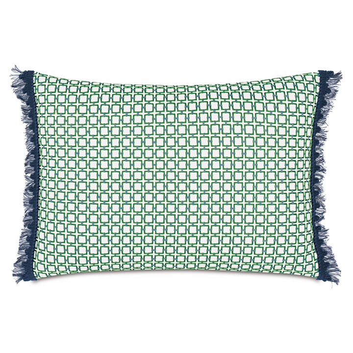 BOCA RATON EMBROIDERED DECORATIVE PILLOW