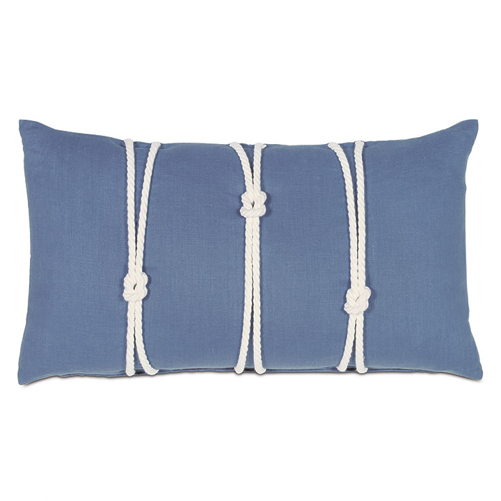 Maritime Bolster In Blue With Knot