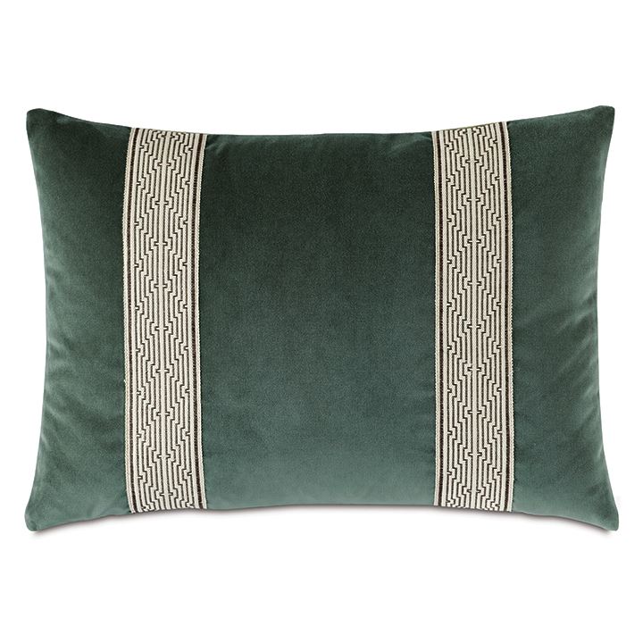 Echo Trim Applique Decorative Pillow