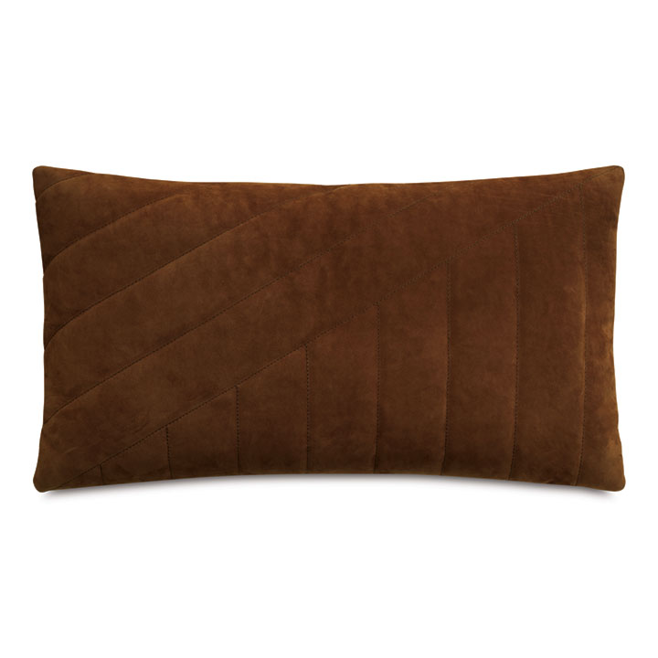 RUFUS NUBUCK LEATHER DECORATIVE PILLOW