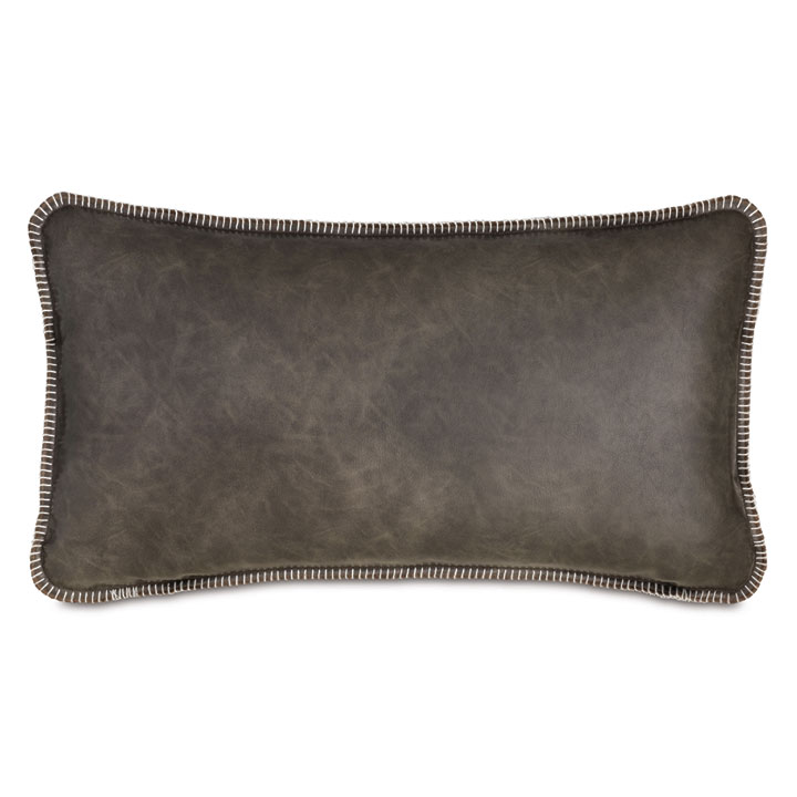 RIVER FAUX LEATHER DECORATIVE PILLOW