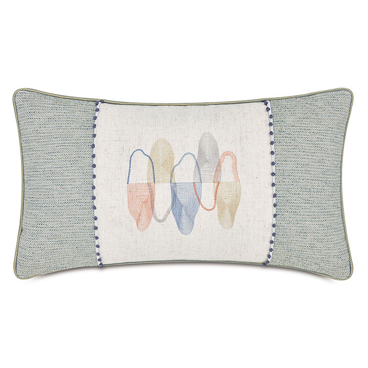 ROONEY EMBROIDERED DECORATIVE PILLOW
