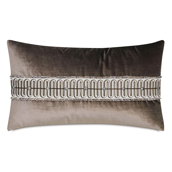 LAETITIA EMBROIDERED DECORATIVE PILLOW