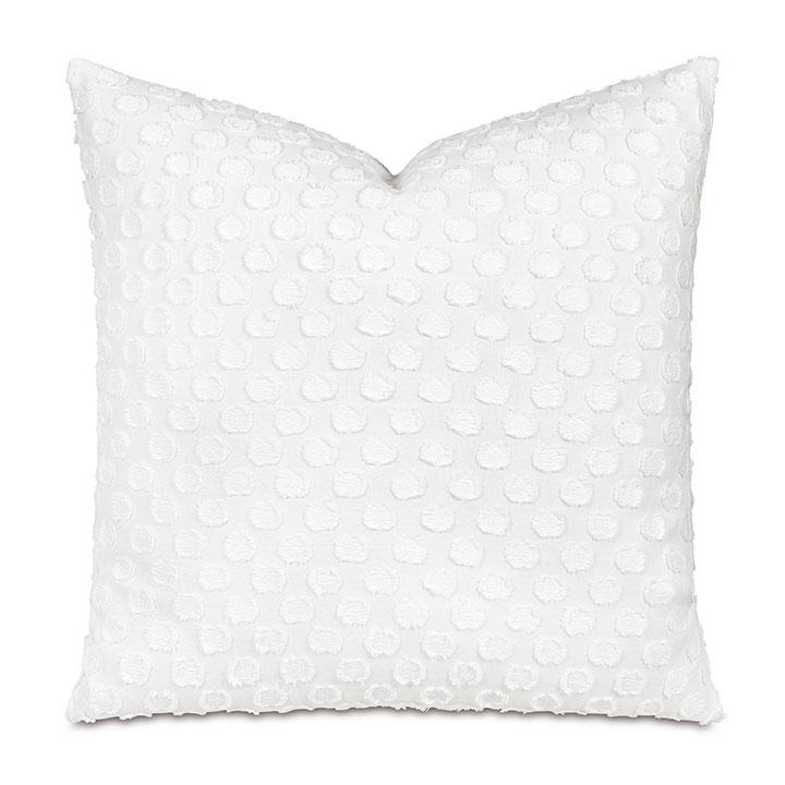 Lilla Polkadot Decorative Pillow In White