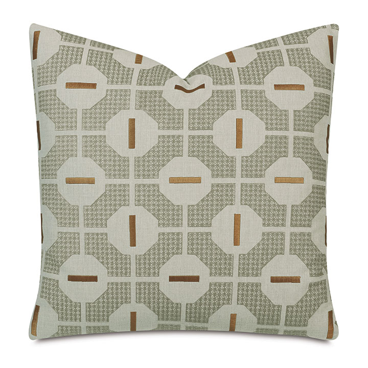 Octave Graphic Decorative Pillow In Mustard