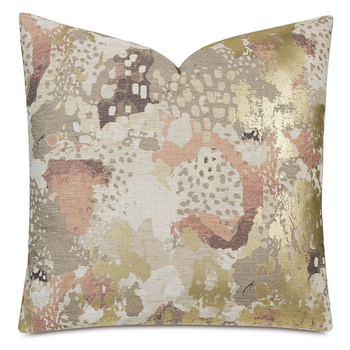 Chalamet Metallic Decorative Pillow in Honey