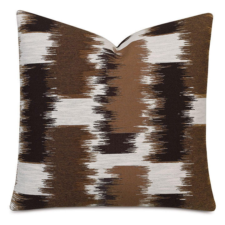 Shea Woven Decorative Pillow in Chocolate