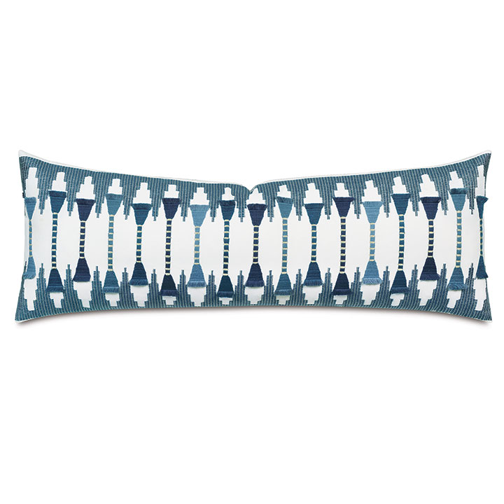 Amani Fil Coupe Decorative Pillow In Teal