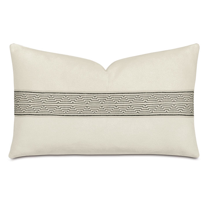 Valmont Geometric Border Decorative Pillow